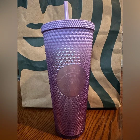Starbucks 2023 Holiday Purple Lavender Gradient Studded Tumbler set